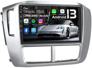 8Core 4G RAM 32G ROM Android 13 Car Radio Stereo for Honda Pilot 2006 2007 2008: 9" 1280 * 800 HD Touch Screen Accessories Bluetooth5.0 FM 36EQ 5GWIFI Backup Camera Carplay Android Auto GPS 8Core 4G RAM 32G ROM Android 13 Car Radio Stereo for Honda Pilot 2006 2007 2008: 9" 1280 * 800 HD Touch Screen Accessories Bluetooth5.0 FM 36EQ 5GWIFI Backup Camera Carplay Android Auto GPS