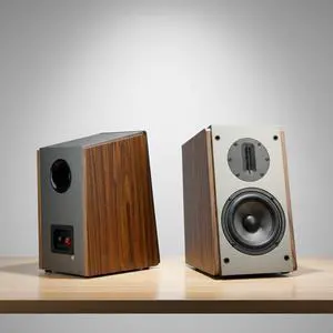 Passive Bookshelf Speakers 5.25" High Output Woofer & 4 Inches Ribbon Tweeter One Pair - Needs Amplifier or Receiver to Operate (Brown) Passive Bookshelf Speakers 5.25" High Output Woofer & 4 Inches Ribbon Tweeter One Pair - Needs Amplifier or Receiver to Operate (Brown)