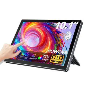 10.1-inch Touchscreen Monitor, HDMI 1920×1200 60hz 16:10 IPS Laptop Monitor, Dual Built-in Speakers, HDMI Input, Compatible with R Pi 5/4/3/2 Windows 10/8/7 Supports Standard VESA 10.1-inch Touchscreen Monitor, HDMI 1920×1200 60hz 16:10 IPS Laptop Monitor, Dual Built-in Speakers, HDMI Input, Compatible with R Pi 5/4/3/2 Windows 10/8/7 Supports Standard VESA