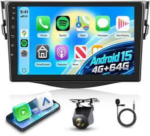 4G+64G for Toyota RAV4 2007-2012 Car Radio, Wireless Carplay Android Auto Android 15 Touch Screen Car Stereo, Bluetooth, GPS Navi, WiFi, SWC, HD Backup Camera 4G+64G for Toyota RAV4 2007-2012 Car Radio, Wireless Carplay Android Auto Android 15 Touch Screen Car Stereo, Bluetooth, GPS Navi, WiFi, SWC, HD Backup Camera