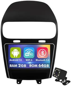 9 Inch IPS Touchscreen Android 14 Car Stereo for Dodge Journey 2011-2019 with Wireless CarPlay & Android Auto 2+64GB Car Radio, Support WiFi 6, Bluetooth,5.4, Backup Camera, SWC 9 Inch IPS Touchscreen Android 14 Car Stereo for Dodge Journey 2011-2019 with Wireless CarPlay & Android Auto 2+64GB Car Radio, Support WiFi 6, Bluetooth,5.4, Backup Camera, SWC