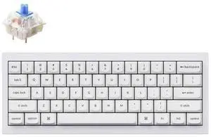 Q4 Wired Custom Mechanical Keyboard, QMK/VIA Programmable Macro, Full Aluminum, Hot-Swappable Gateron G Pro Blue Switch, 60% Layout Double Gasket Compatible with Mac and Windows - White Q4 Wired Custom Mechanical Keyboard, QMK/VIA Programmable Macro, Full Aluminum, Hot-Swappable Gateron G Pro Blue Switch, 60% Layout Double Gasket Compatible with Mac and Windows - White