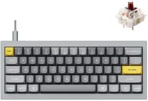 Q4 Wired Custom Mechanical Keyboard, QMK/VIA Programmable Macro, Full Aluminum, Hot-Swappable Gateron G Pro Brown Switch, 60% Layout Double Gasket Compatible with Mac and Windows - Blue Q4 Wired Custom Mechanical Keyboard, QMK/VIA Programmable Macro, Full Aluminum, Hot-Swappable Gateron G Pro Brown Switch, 60% Layout Double Gasket Compatible with Mac and Windows - Blue