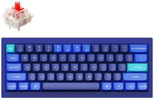Q4 Wired Custom Mechanical Keyboard, QMK/VIA Programmable Macro, Full Aluminum, Hot-Swappable Gateron G Pro Red Switch, 60% Layout Double Gasket Compatible with Mac and Windows - Blue Q4 Wired Custom Mechanical Keyboard, QMK/VIA Programmable Macro, Full Aluminum, Hot-Swappable Gateron G Pro Red Switch, 60% Layout Double Gasket Compatible with Mac and Windows - Blue