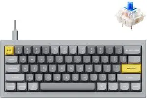 Q4 Wired Custom Mechanical Keyboard, QMK/VIA Programmable Macro, Full Aluminum, Hot-Swappable Gateron G Pro Blue Switch, 60% Layout Double Gasket Compatible with Mac and Windows - Blue Q4 Wired Custom Mechanical Keyboard, QMK/VIA Programmable Macro, Full Aluminum, Hot-Swappable Gateron G Pro Blue Switch, 60% Layout Double Gasket Compatible with Mac and Windows - Blue
