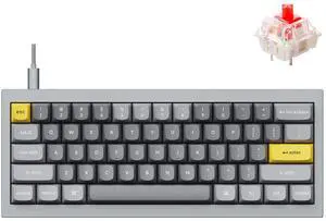 Q4 Wired Custom Mechanical Keyboard, QMK/VIA Programmable Macro, Full Aluminum, Hot-Swappable Gateron G Pro Red Switch, 60% Layout Double Gasket Compatible with Mac and Windows - Blue Q4 Wired Custom Mechanical Keyboard, QMK/VIA Programmable Macro, Full Aluminum, Hot-Swappable Gateron G Pro Red Switch, 60% Layout Double Gasket Compatible with Mac and Windows - Blue