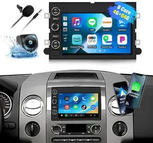 4+64GB Car Radio Stereo for 2004-2008 Ford F150 2006-2014 F250 F350 Radio with CarPlay Android Auto Android 15 Head Unit 7" Touch Screen Car Stereo with 32EQ Bluetooth 5.0 GPS FM WiFi HD Backup Camera 4+64GB Car Radio Stereo for 2004-2008 Ford F150 2006-2014 F250 F350 Radio with CarPlay Android Auto Android 15 Head Unit 7" Touch Screen Car Stereo with 32EQ Bluetooth 5.0 GPS FM WiFi HD Backup Camera