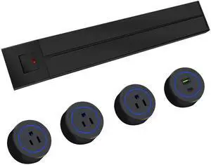 Track Outlet; Removable Electrical Outlet Track System, 19.68 inch Power Track 8000w, 3 AC Outlet adapters 1875W,USB-C PD 20W Supercharging for Home Kitchen, Living Room, Office- Black Track Outlet; Removable Electrical Outlet Track System, 19.68 inch Power Track 8000w, 3 AC Outlet adapters 1875W,USB-C PD 20W Supercharging for Home Kitchen, Living Room, Office- Black