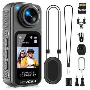 S70 Body Camera with Audio and Video Recording, HD 1520P Body Cam with 180° Rotating Lens, Thumb Size Hands Free Recording Body Worn Camera, Portable Camcorder for Work (128GB, Black) S70 Body Camera with Audio and Video Recording, HD 1520P Body Cam with 180° Rotating Lens, Thumb Size Hands Free Recording Body Worn Camera, Portable Camcorder for Work (128GB, Black)