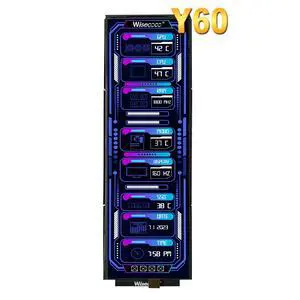 12.6 Inch Bar LCD Screen HDMI Display Monitor 1920x515 IPS DIY Kits Dual Built-in Speakers for Hyte Y60 Computer Gaming PC Case CPU GPU Secondary Monitor Easy Install Black 12.6 Inch Bar LCD Screen HDMI Display Monitor 1920x515 IPS DIY Kits Dual Built-in Speakers for Hyte Y60 Computer Gaming PC Case CPU GPU Secondary Monitor Easy Install Black