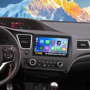 8 Core 4G+64G Qualcomm Car Stereo for Honda Civic 2013-2017: Android 15 Car Radio with Carplay Android Auto,9 inch 1280 * 720P IPS Touch Screen, Bluetooth5.1, GPS, Dual-Band WiFi, Rear Camera,DSP 8 Core 4G+64G Qualcomm Car Stereo for Honda Civic 2013-2017: Android 15 Car Radio with Carplay Android Auto,9 inch 1280 * 720P IPS Touch Screen, Bluetooth5.1, GPS, Dual-Band WiFi, Rear Camera,DSP
