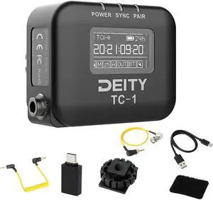 TC-1 Wireless Timecode Box with BNC Cable,2.4G Radio,Timecode Accuracy 0.5ppm,8 Channel,Bluetooth 5.0,Max Range 250 FT, Support APP Control Wireless Timecode Generator TC-1 Wireless Timecode Box with BNC Cable,2.4G Radio,Timecode Accuracy 0.5ppm,8 Channel,Bluetooth 5.0,Max Range 250 FT, Support APP Control Wireless Timecode Generator