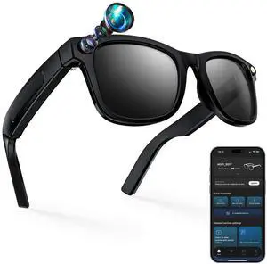 Camera Smart Glasses, 8MP HD 1080P Video Recording, AI Real-Time Voice Translation, Open-Ear Bluetooth Audio, Wearable Smart Glasses for Vlogging, Travel and Meetings Camera Smart Glasses, 8MP HD 1080P Video Recording, AI Real-Time Voice Translation, Open-Ear Bluetooth Audio, Wearable Smart Glasses for Vlogging, Travel and Meetings