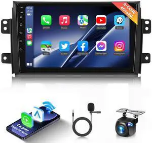 5Ghz WiFi 8Core 4G+64G Car Stereo Radio for Suzuki SX4 2006-2013 with Wireless CarPlay Android Auto 9inch 1280x720P Touch Screen DSP 46EQ 5.0Bluetooth FM/RDS 63UIs GPS WiFi AHD Backup Camera Mic 5Ghz WiFi 8Core 4G+64G Car Stereo Radio for Suzuki SX4 2006-2013 with Wireless CarPlay Android Auto 9inch 1280x720P Touch Screen DSP 46EQ 5.0Bluetooth FM/RDS 63UIs GPS WiFi AHD Backup Camera Mic