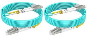 200ft(61m) OM3 LC to LC Fiber Patch Cables, Multimode Fiber Optical Patch Cable Duplex, Options 7in~500ft, 50/125m 40G LSZH, (2pack) 200ft(61m) OM3 LC to LC Fiber Patch Cables, Multimode Fiber Optical Patch Cable Duplex, Options 7in~500ft, 50/125m 40G LSZH, (2pack)