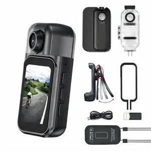 Mini 1080P Wearable Camera, Magnetic Pendant, 150° Wide Angle, Touch Screen, WiFi App, Charging, Waterproof Case, 64G, Standard Mini 1080P Wearable Camera, Magnetic Pendant, 150° Wide Angle, Touch Screen, WiFi App, Charging, Waterproof Case, 64G, Standard