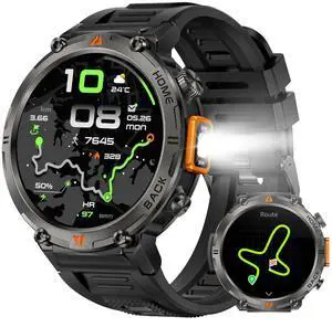 Military Smart Watches for Men Built-in GPS 3ATM Waterproof with Call/LED Flashlight, 1.45" Rugged Tactical Smartwatch with Compass, Fitness Tracker with HR/SPO2/Sleep Monitor for iPhone Android Military Smart Watches for Men Built-in GPS 3ATM Waterproof with Call/LED Flashlight, 1.45" Rugged Tactical Smartwatch with Compass, Fitness Tracker with HR/SPO2/Sleep Monitor for iPhone Android