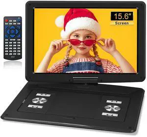 17.5" Portable DVD Player with 15.6" Large HD Swivel Screen,6 Hours Rechargeable Battery, DVD Player Portable Support USB/SD Card/Sync TV, Multiple Disc Formats, Black 17.5" Portable DVD Player with 15.6" Large HD Swivel Screen,6 Hours Rechargeable Battery, DVD Player Portable Support USB/SD Card/Sync TV, Multiple Disc Formats, Black