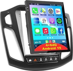 Car Radio for Ford Focus 2012 2013 2014 2015 2016 2017 2018, Support Wireless Carplay Android Auto,GPS Navigation, 10.4" Touch Screen Head Unit, 4G RAM+64G ROM, Reverse Camera, FM, Bluetooth, 5G WiFi Car Radio for Ford Focus 2012 2013 2014 2015 2016 2017 2018, Support Wireless Carplay Android Auto,GPS Navigation, 10.4" Touch Screen Head Unit, 4G RAM+64G ROM, Reverse Camera, FM, Bluetooth, 5G WiFi