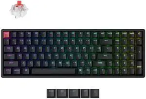 K4 96% Layout QMK Wireless and Wired Mechanical Keyboard Super Red Switch, RGB Backlight Aluminum Frame with Shine-Through Double-Shot PBT Keycaps for Mac Windows-Version 3 K4 96% Layout QMK Wireless and Wired Mechanical Keyboard Super Red Switch, RGB Backlight Aluminum Frame with Shine-Through Double-Shot PBT Keycaps for Mac Windows-Version 3