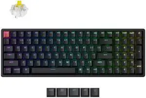 K4 96% Layout QMK Wireless and Wired Mechanical Keyboard Super Banana Switch, RGB Backlight Aluminum Frame with Shine-Through Double-Shot PBT Keycaps for Mac Windows-Version 3 K4 96% Layout QMK Wireless and Wired Mechanical Keyboard Super Banana Switch, RGB Backlight Aluminum Frame with Shine-Through Double-Shot PBT Keycaps for Mac Windows-Version 3