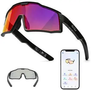 AI Smart Glasses for Men Women, Bluetooth Polarized Sports Sunglasses, UV400 Protection, Real-Time Translation 133 Languages, Open-Ear Audio, IP65 Waterproof for Running Cycling, Black/Orange Red AI Smart Glasses for Men Women, Bluetooth Polarized Sports Sunglasses, UV400 Protection, Real-Time Translation 133 Languages, Open-Ear Audio, IP65 Waterproof for Running Cycling, Black/Orange Red