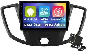 9 Inch IPS Touchscreen Android 14 Car Stereo for Ford Transit 2013-2019 with Wireless CarPlay & Android Auto 2+64GB Car Radio, Support GPS, WiFi 6, Bluetooth,5.4, FM, Backup Camera, SWC, Dual USB 9 Inch IPS Touchscreen Android 14 Car Stereo for Ford Transit 2013-2019 with Wireless CarPlay & Android Auto 2+64GB Car Radio, Support GPS, WiFi 6, Bluetooth,5.4, FM, Backup Camera, SWC, Dual USB