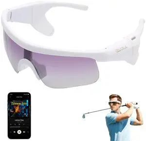 Smart Glasses for Men & Women, Bluetooth 5.3 Sports Sunglasses with Hands-Free Calls, Open-Ear Speaker, Polarized UV400, IPX5 Waterproof, Magnetic Charging for Running Cycling (White/Purple Gradient) Smart Glasses for Men & Women, Bluetooth 5.3 Sports Sunglasses with Hands-Free Calls, Open-Ear Speaker, Polarized UV400, IPX5 Waterproof, Magnetic Charging for Running Cycling (White/Purple Gradient)