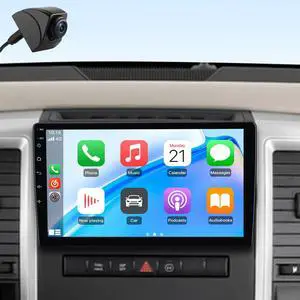 Car Stereo Radio for Dodge RAM 1500 2500 3500 Radio Upgrade 2009 2010 2011 2012, 10.1-inch Touch Screen 4G RAM 64G ROM Wireless CarPlay Android Auto Free Camera Car Stereo Radio for Dodge RAM 1500 2500 3500 Radio Upgrade 2009 2010 2011 2012, 10.1-inch Touch Screen 4G RAM 64G ROM Wireless CarPlay Android Auto Free Camera