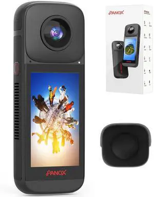 V2 360 Vlog Camera - 5.7K 360 Video, 72MP 360 Photo, One-Click Quick Share, 4K Live Streaming, 3.0" Touchscreen (1*Camera+1*Protector) V2 360 Vlog Camera - 5.7K 360 Video, 72MP 360 Photo, One-Click Quick Share, 4K Live Streaming, 3.0" Touchscreen (1*Camera+1*Protector)