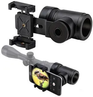 Rifle Scope Mount Camera Adapter Premium All-Aluminum Smartphone Mount for Hunting & Birding with Dual Viewing Angles Quick, Screw-Free Locking System for Fast, Easy Setup Rifle Scope Mount Camera Adapter Premium All-Aluminum Smartphone Mount for Hunting & Birding with Dual Viewing Angles Quick, Screw-Free Locking System for Fast, Easy Setup