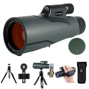 16x56 High Powered Monoculars for Adults HD BAK4 FMC Long-Range Monocular Telescope, IPX7 Waterproof with Smartphone Adapter & Tripod for Bird Watching, Hunting, Hiking & Camping, Gift Set 16x56 High Powered Monoculars for Adults HD BAK4 FMC Long-Range Monocular Telescope, IPX7 Waterproof with Smartphone Adapter & Tripod for Bird Watching, Hunting, Hiking & Camping, Gift Set
