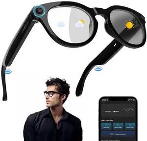AI Smart Glasses with Camera 4K, 8MP HD Recording Glasses with Open-Ear Sound, Real-Time Translation, Smart Wearable Tech & AI Assistant, Video Recording Glasses with Bluetooth for Life & Travel AI Smart Glasses with Camera 4K, 8MP HD Recording Glasses with Open-Ear Sound, Real-Time Translation, Smart Wearable Tech & AI Assistant, Video Recording Glasses with Bluetooth for Life & Travel