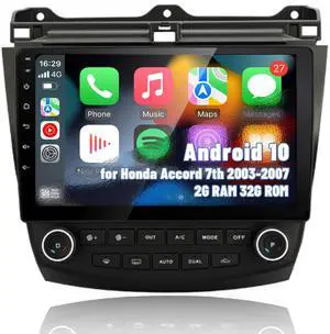 Android Car Radio for Honda Accord 7th 2003 2004 2005 2006 2007, Car Stereo Build-in Carplay & Android Auto, with GPS Navigation, WiFi, Bluetooth, FM, Split Screen, Steering Wheel Control Android Car Radio for Honda Accord 7th 2003 2004 2005 2006 2007, Car Stereo Build-in Carplay & Android Auto, with GPS Navigation, WiFi, Bluetooth, FM, Split Screen, Steering Wheel Control