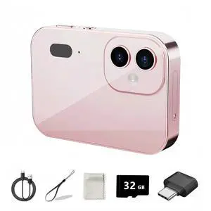 64MP CCD Autofocus Digital Camera, 4K Video & 16x Zoom Anti-Shake Compact Camera with 32GB Card, Portable for Teens & Adult Beginners (Pink) 64MP CCD Autofocus Digital Camera, 4K Video & 16x Zoom Anti-Shake Compact Camera with 32GB Card, Portable for Teens & Adult Beginners (Pink)