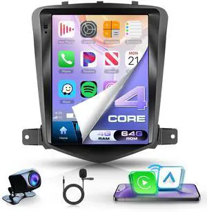 4G+64G Upgrade Car Radio for Chevrolet Chevy Cruze 2009-2015, Wireless CarPlay Android Auto, GPS 5GWIFI, 9.7" Touch Screen Radio for Cruze Plug & Play Stereo, Backup Camera EQ FM RDS 4G+64G Upgrade Car Radio for Chevrolet Chevy Cruze 2009-2015, Wireless CarPlay Android Auto, GPS 5GWIFI, 9.7" Touch Screen Radio for Cruze Plug & Play Stereo, Backup Camera EQ FM RDS