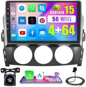 Android 15 Car Radio for Mazda MX-5 Miata 2006-2015, 9 inch Capacitive HD Touch Screen for MX5 Head Unit with Carplay Android Auto 5G WiFi GPS Bluetooth 5.0 1280 * 720 4+64G Android 15 Car Radio for Mazda MX-5 Miata 2006-2015, 9 inch Capacitive HD Touch Screen for MX5 Head Unit with Carplay Android Auto 5G WiFi GPS Bluetooth 5.0 1280 * 720 4+64G