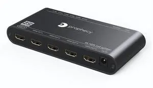 Prophecy Intelligent 1x4 HDMI Splitter 4K 60Hz HDR 4K @60Hz 4:4:4, 18Gbps - Auto Scaling, HDMI 2.0a, HDCP 2.2, 3D, EDID, Cascadable, Firmware Upgradable - 4 Port, 1 in 4 Out, TAA Compliant Prophecy Intelligent 1x4 HDMI Splitter 4K 60Hz HDR 4K @60Hz 4:4:4, 18Gbps - Auto Scaling, HDMI 2.0a, HDCP 2.2, 3D, EDID, Cascadable, Firmware Upgradable - 4 Port, 1 in 4 Out, TAA Compliant