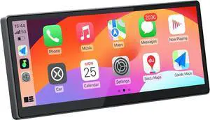 Wireless Carplay Screen for Car, 8.9'' Portable CarPlay & Android Auto Touchscreen, with 60Fps, 1920 * 720 Ultra High Resolution, Support Steering Wheel Control Wireless Carplay Screen for Car, 8.9'' Portable CarPlay & Android Auto Touchscreen, with 60Fps, 1920 * 720 Ultra High Resolution, Support Steering Wheel Control
