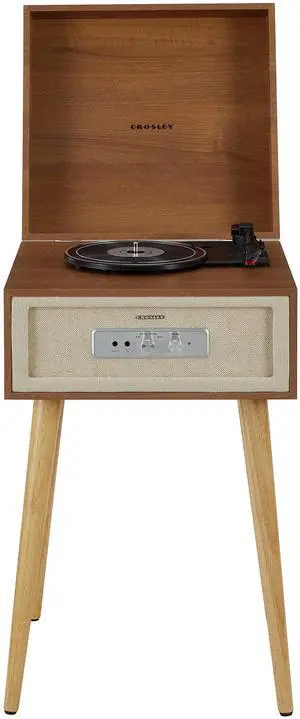 CR6235A-NA Rohe 3-Speed Bluetooth in/Out Vinyl Record Player Turntable with Built-in Speakers and Detachable Legs, Natural CR6235A-NA Rohe 3-Speed Bluetooth in/Out Vinyl Record Player Turntable with Built-in Speakers and Detachable Legs, Natural