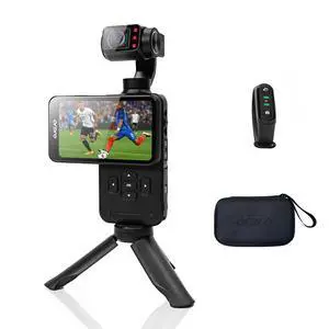 M5 Pocket Camera, 3-Axis Gimbal Stabilization 4k 60fps Camcorder for Vlogging Camera, 3.5'' Touch Screen, IR Night Vision, Face Tracking, Includes Tripod Stand & Remote Control M5 Pocket Camera, 3-Axis Gimbal Stabilization 4k 60fps Camcorder for Vlogging Camera, 3.5'' Touch Screen, IR Night Vision, Face Tracking, Includes Tripod Stand & Remote Control