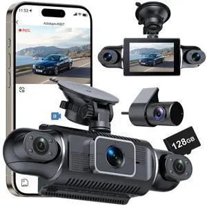 4 Channel Full HD Dash Cam, 2K Front + 1080P Side/Rear Cameras, 3-Inch LCD Screen, Support 256GB Max,WiFi/APP Control, G-Sensor, Parking Monitor,Night Vision (Ebony) 4 Channel Full HD Dash Cam, 2K Front + 1080P Side/Rear Cameras, 3-Inch LCD Screen, Support 256GB Max,WiFi/APP Control, G-Sensor, Parking Monitor,Night Vision (Ebony)
