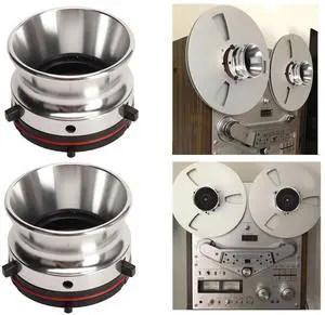 Nab Reel Hub Adaptors for 10in Reel to Reel Tape Recorders, 1 Pair Aluminium Nab Hub Device for for Akai for TEAC, Universal Loading Device (Silver) Nab Reel Hub Adaptors for 10in Reel to Reel Tape Recorders, 1 Pair Aluminium Nab Hub Device for for Akai for TEAC, Universal Loading Device (Silver)