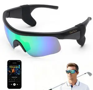 Smart Glasses for Men & Women, Bluetooth 5.3 Sports Sunglasses with Hands-Free Calls, Open-Ear Speaker, Polarized UV400, IPX5 Waterproof, Magnetic Charging for Running Cycling (Black/Green) Smart Glasses for Men & Women, Bluetooth 5.3 Sports Sunglasses with Hands-Free Calls, Open-Ear Speaker, Polarized UV400, IPX5 Waterproof, Magnetic Charging for Running Cycling (Black/Green)
