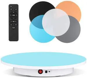 Photography Turntable with Remote Control, 16.5''/220LB Rotating Display Stand, Motorized Turntable for 360 Degree Image, Video, Model, Cake (White) Photography Turntable with Remote Control, 16.5''/220LB Rotating Display Stand, Motorized Turntable for 360 Degree Image, Video, Model, Cake (White)