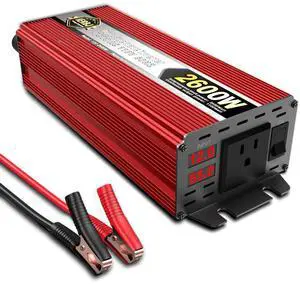 IERBJ 1100W Power Inverter, DC 12V to AC 110V, 2600W Peak Power, LED Display, Pure Sine Wave,Cooling Fan,for Vehicles,Car,RV,Truck,Ship IERBJ 1100W Power Inverter, DC 12V to AC 110V, 2600W Peak Power, LED Display, Pure Sine Wave,Cooling Fan,for Vehicles,Car,RV,Truck,Ship