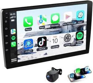 9 Inch Double Din Car Stereo with Wireless CarPlay & Android Auto, GPS Navigation, Backup Camera, Universal Fit for Most Cars 9 Inch Double Din Car Stereo with Wireless CarPlay & Android Auto, GPS Navigation, Backup Camera, Universal Fit for Most Cars