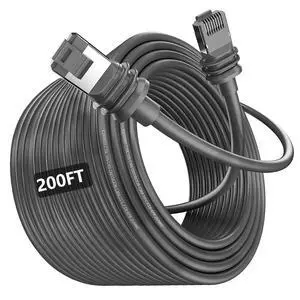 Starlink Cable 200FT,Starlink Gen3,32.8/50/100/125/150/200FT Outdoor Waterproof Replacement Cable,26AWG 2000Mbps High Speed CAT6 Cable for V3(200FT) Starlink Cable 200FT,Starlink Gen3,32.8/50/100/125/150/200FT Outdoor Waterproof Replacement Cable,26AWG 2000Mbps High Speed CAT6 Cable for V3(200FT)