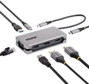 USB-C Docking Station for MacBook Pro M1 M2 M3 M4 and Windows, 4K 60Hz HDMI or DP Video, USB 10Gbps Hub, 100W Laptop Charging, GbE, 1ft/30cm Cable USB-C Docking Station for MacBook Pro M1 M2 M3 M4 and Windows, 4K 60Hz HDMI or DP Video, USB 10Gbps Hub, 100W Laptop Charging, GbE, 1ft/30cm Cable