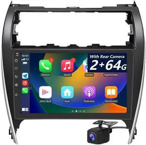 Car Radio for Toyota Camry 2012 2013 2014 2015, 10.1 Inch Android 13 Touch Screen with Reverse Camera, Wireless CarPlay Android Auto, 2GB RAM 64GB ROM, WiFi, Bluetooth, SWC, FM/AM Radio Car Radio for Toyota Camry 2012 2013 2014 2015, 10.1 Inch Android 13 Touch Screen with Reverse Camera, Wireless CarPlay Android Auto, 2GB RAM 64GB ROM, WiFi, Bluetooth, SWC, FM/AM Radio